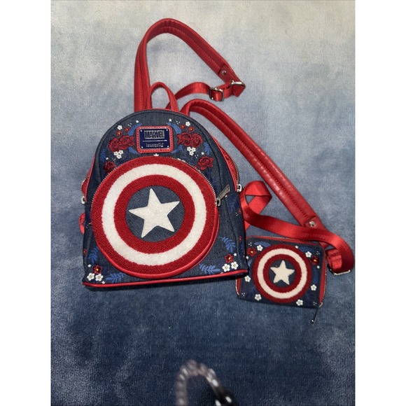 Loungefly | Bags | Loungefly Marvel Captain America 8th Anniv Mini ...